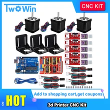 Profissional kit de impressora 3d cnc + placa uno r3 rampas 1.4 interruptor mecânico endstop drv8825 motorista do motor nema 17 motor