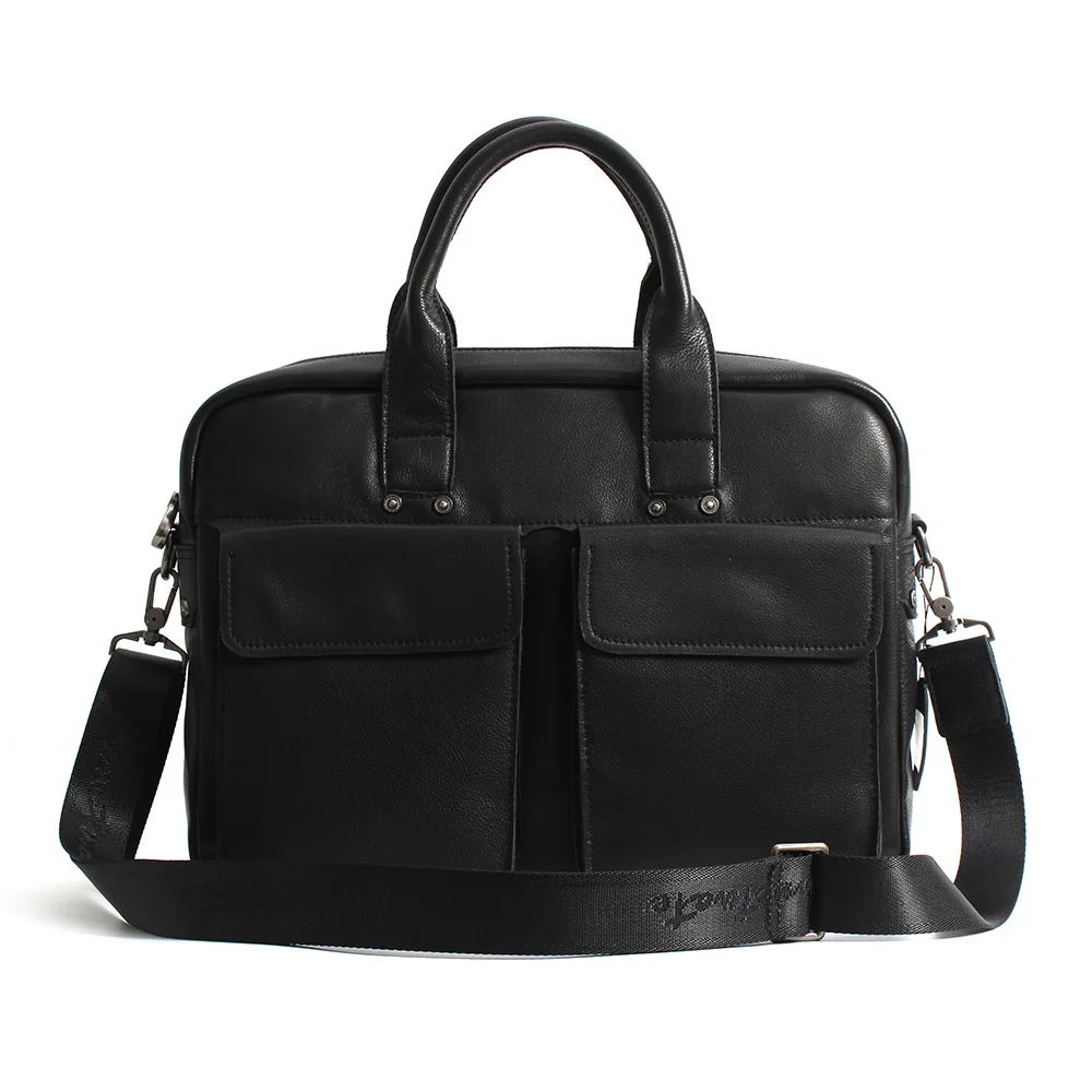 

New Men's Business Tote Leather Men's Briefcase Leather Computer Bag