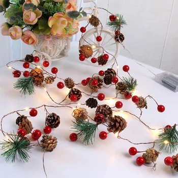 

Christmas Decorations for Home 2m 20 Led Copper Wire Pine Cone Led Light Christmas Tree Decorations Kerst Natal Navidad Noel