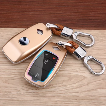 

NEW ABS Car Key Case Cover For Mercedes Benz E260 E320 E400 2018-2016 E300 E200 C260 C300 Accessories Keychain Holder Keyring
