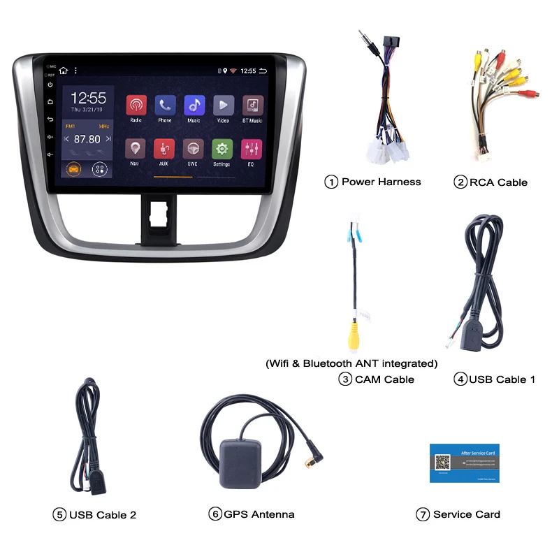 Best 10.1 inch for 2014-2016 2017 TOYOTA VIOS Yaris Android 8.1 GPS Head Unit Car Multimedia Player with Bluetooth WIFI 5