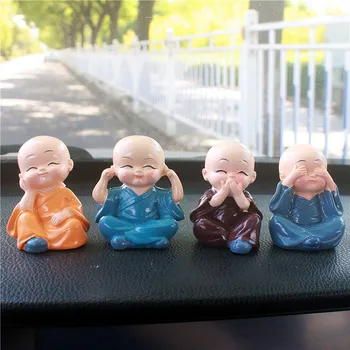 

Car Decoration Four Not Little Monk Car Ornament Car Mounted Bobble Head Doll Cartoon Car Mounted Supplies