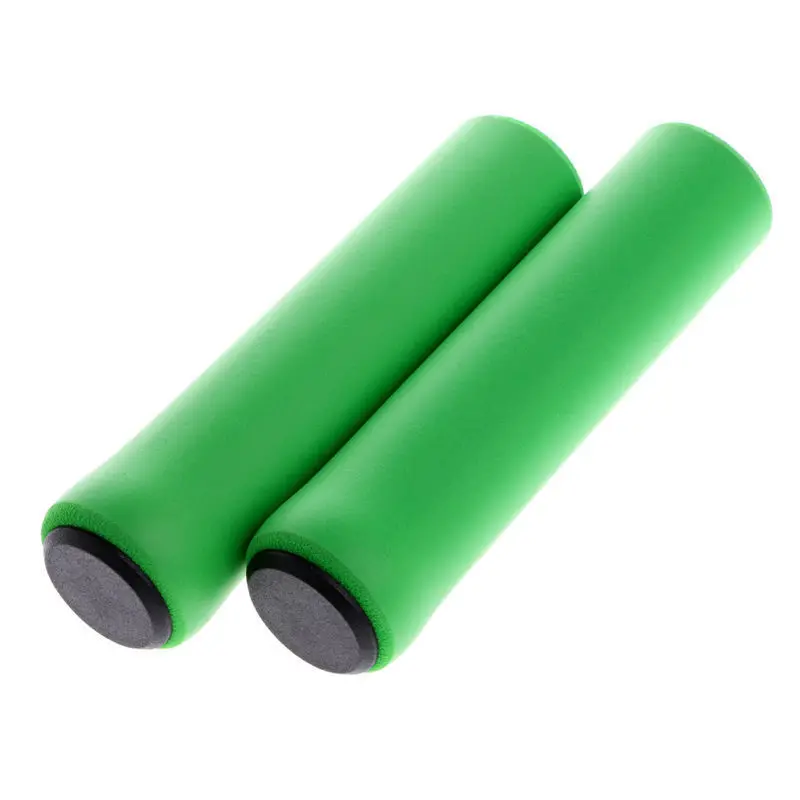 Велосипедная Экипировка велосипедиста ручки для горного велосипеда силиконовая рукоятка мягкие сверхлегкие ручки противоскользящие амортизирующие велосипедные части - Цвет: Green