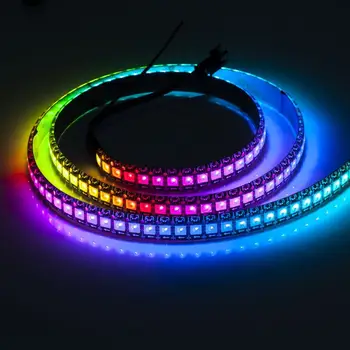 

WS2812b LED Strip Individually Addressable RGB Smart Pixel Strips Black/White PCB WS2812 Waterproof DC5V 144 Led/m Indoor Decor