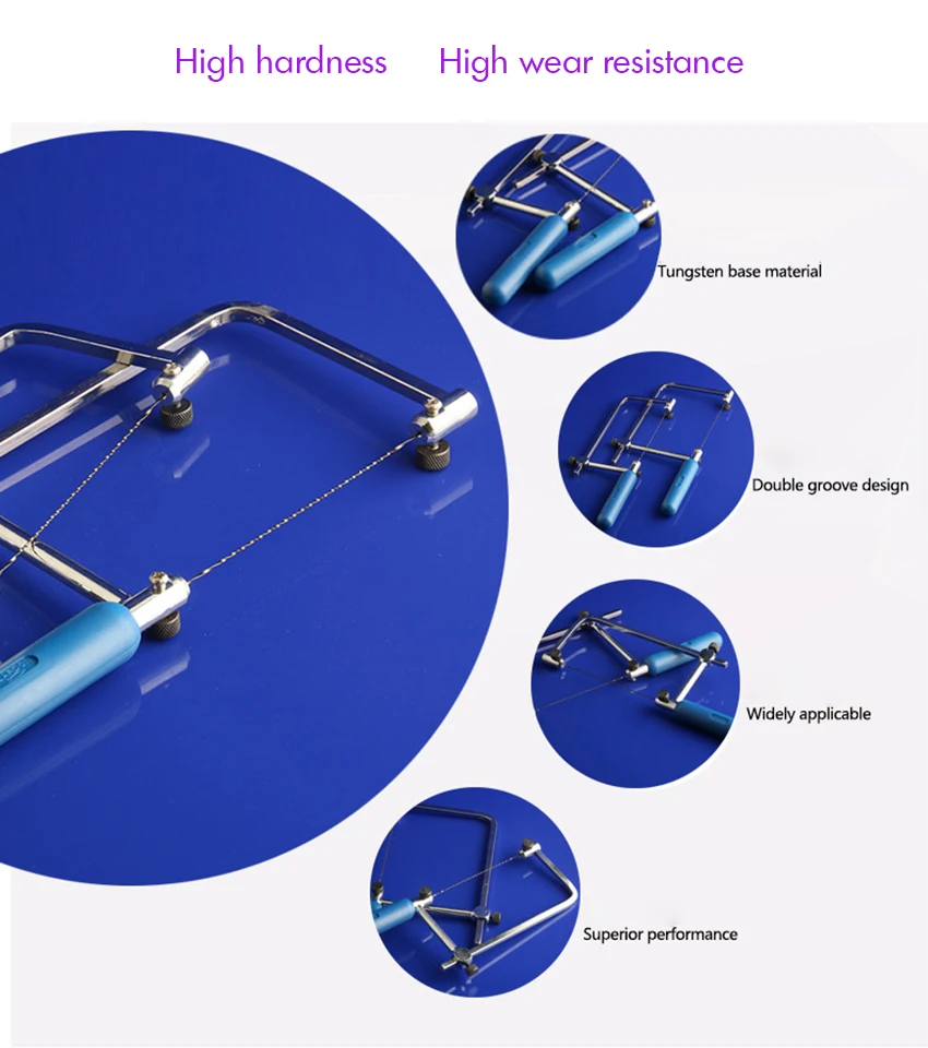 75mm/105mm Woodworking Coping Saw Hand Saw Frame with Plastic Handle Household Mini DIY Woodworking Coping Saw No Saw Blade
