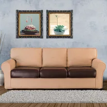 Waterproof Sofa Seat Cushion Cover for PU Leather Pet Furniture Protector Removable Washable Slipcover Couch Cushioning Cover
