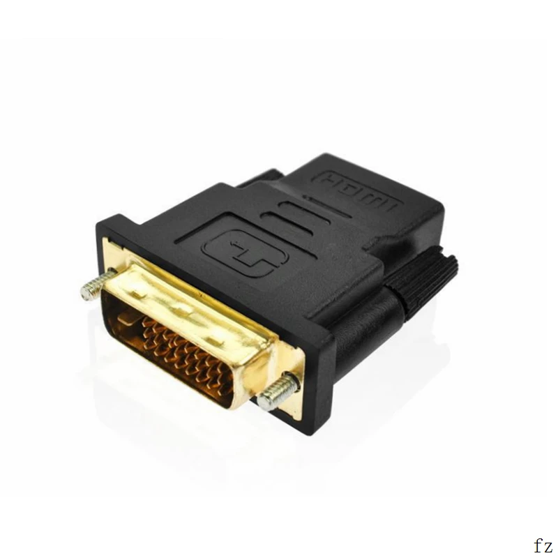 200 шт. HDMI к DVI 24+ 1 адаптер HDMI Женский к DVI мужской DVI D 24+ 1 контактный кабель переключатель для ПК 1080P HD ТВ конвертер ТВ коробка
