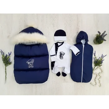 

Комплект для новорожденного "Мишутка" 4х предметный ЗИМА Комплекты на выписку и для прогулок 0-6 мес