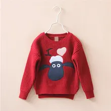 Осенне-зимняя детская одежда, свитер для девочек, милый детский свитер с круглым вырезом и рисунком, рубашка, пуловер, свитер