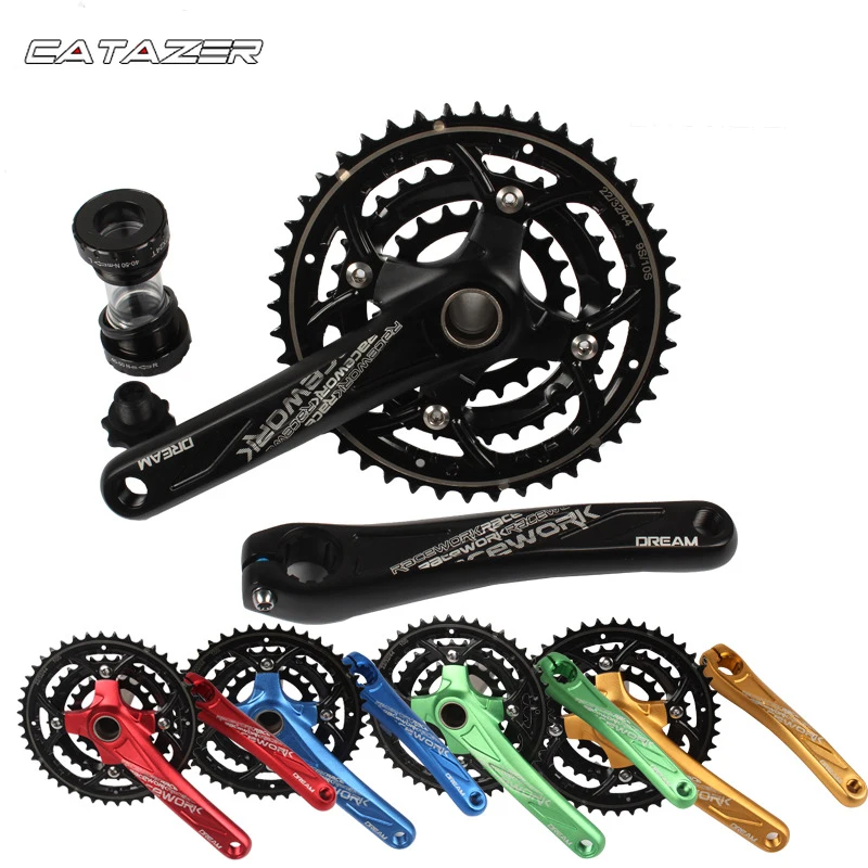 Велосипедный Кривошип 2 speed 38T 24T Plate 104BCD MTB велосипед BSA алюминиевый сплав с нижними