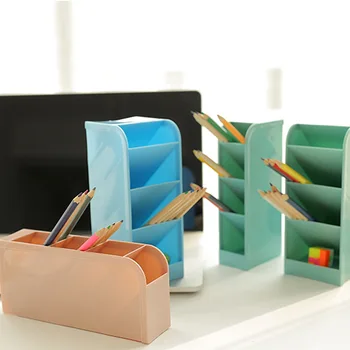 

New Four Grid Can Stand Office Desktop Storage Box Drawer Separation Partitions Plastic Rectangular Stationery Organizing Rack
