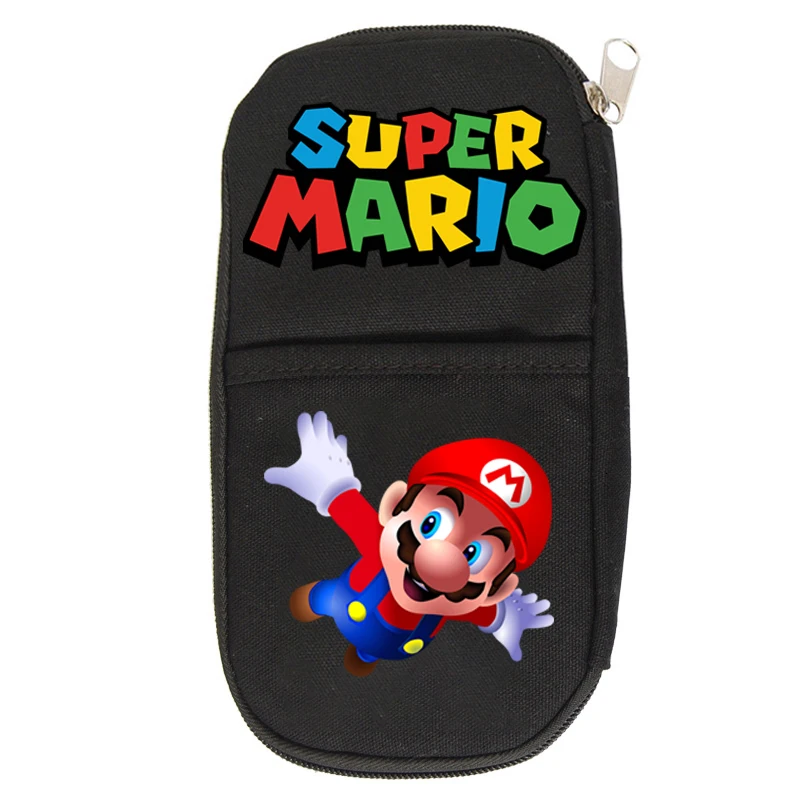Чехол для карандашей Super Mario, чехол для косметики в стиле аниме, детские сумки для хранения канцелярских принадлежностей, сумки для девочек-подростков на молнии, макияж