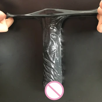 19CM Silicone Penis Sleeve Extender Realistic Penis Reusable Condom Extension Sex Toy for Men Cock Enlarger Condom Sheath Delay 5