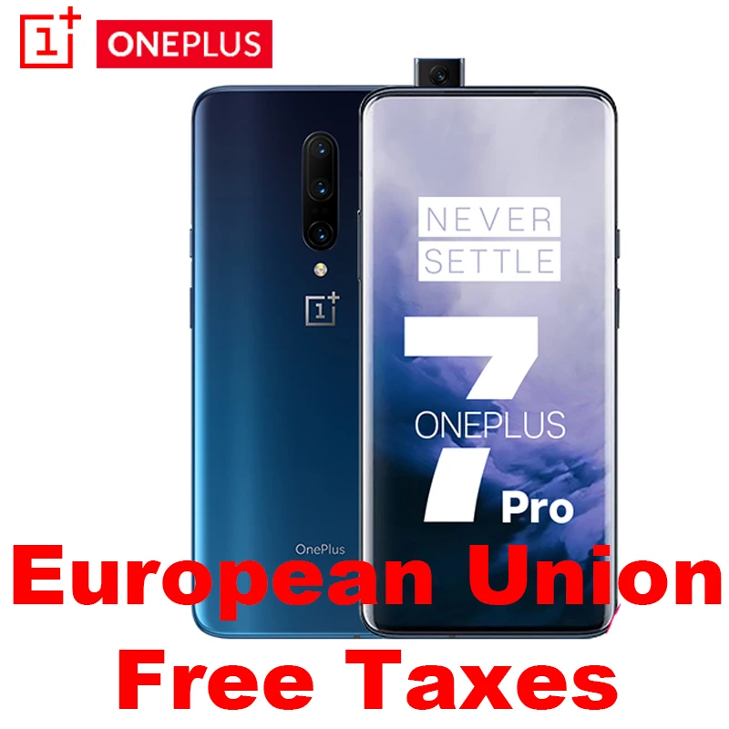 Смартфон OnePlus 7 Pro с глобальной ПЗУ, Восьмиядерный процессор Snapdragon 855, жидкий AMOLED экран, google play, разблокировка, и мобильный телефон