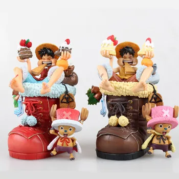 

Anime One Piece Merry Christmas Luffy Tony Tony Chopper Action Figure Pvc Model Toys for Gifts
