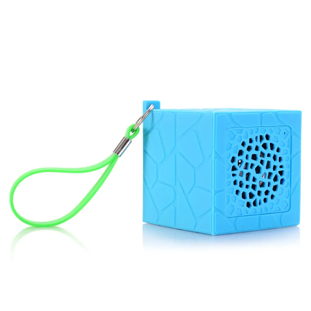 Синий HIPERDEAL мини портативный куб стерео Bluetooth динамик Портативный беспроводной Bluetooth динамик для смартфона планшета - Цвет: Синий