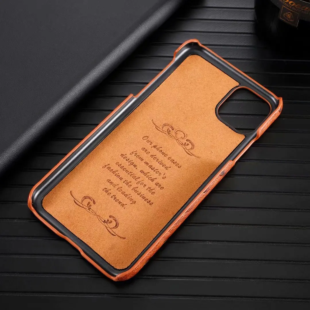 Роскошный чехол для телефона из натуральной кожи для Apple iPhone 11 Pro Max Cow Hide кожаный чехол Модный страусиный узор