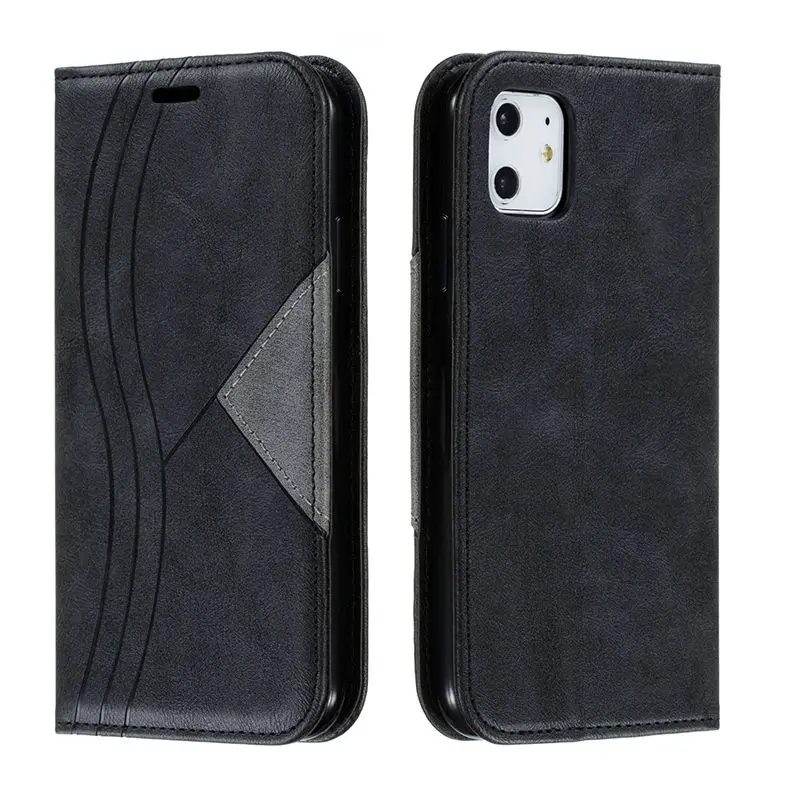 Прошитые кожаные держатели для кошельков, флип-чехол для iPhone 11Pro XS Max X XR 8 7 6S Plus, чехлы для визиток, противоударные задние чехлы