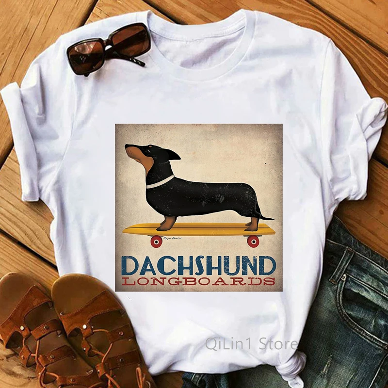 Femmes T-shirt Manche Courte T-shirts Impression Mode Lettre Chien display picture 4