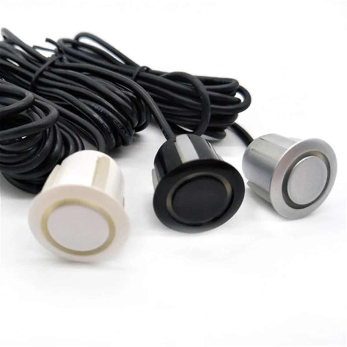 DER-6 Visible Sensors Parking No Drill Hole Saw 19mm Car Alarm Systems Security Reverse Radar Sound Alert Indicator System Kit | Автомобили