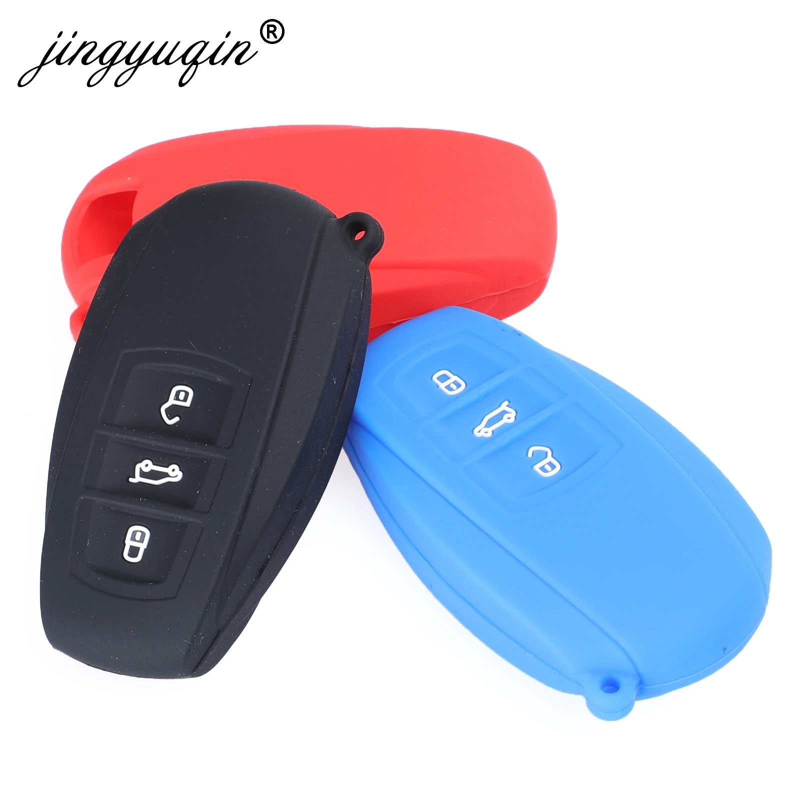 

jingyuqin 30pcs Silicone Car Remote Smart Key Cover Case Shell Holder Fob For Volkswagen VW Touareg Auto Key Accessories