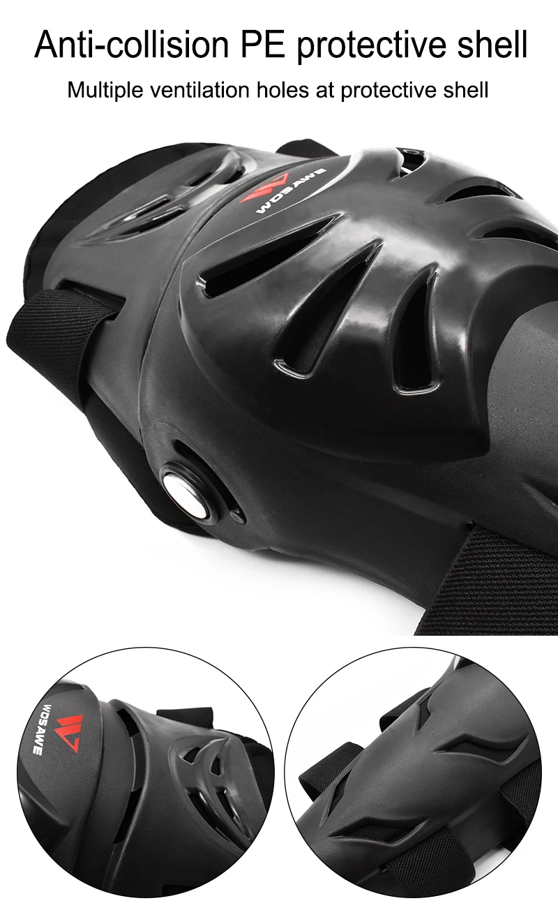 WOSAWE 4 шт. защита колен для мотокросса наколенники мотоциклетные спортивные велосипедные защитные щитки