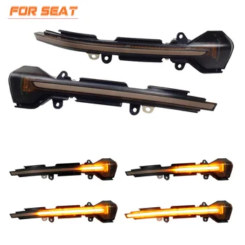 

For SEAT Leon III Mk3 5F 13-18 Mk5 V Arona 17-18 Side Mirror Flashing Light LED Dynamic Turn Signal Light Flowing Water Blinker