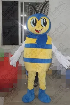 

quality blue honey bees mascot costumes professional fly insect costumes design OEM party costumes