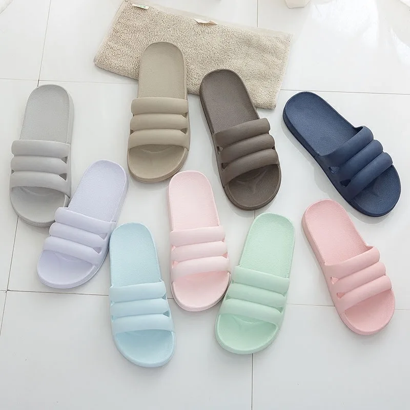 

Home Slipper Summer Slipper MUJI-style Slipper Men And Women Summer Anti-slip Home Bathroom Slippers Indoor