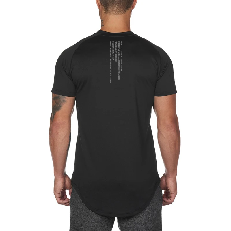 

Summer Top Fitness Short Sleeve T Shirt Men O Neck Mesh Mens T Shirt Quick Dry Tee Male Slim Fit Gyms Tee Shirt Homme