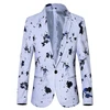Mens Luxury Floral Printed Suit Blazer Homme Night Club Stage Wedding 2020 Single Breasted Jacket Ternos Masculino Luxo 5XL 6XL 2
