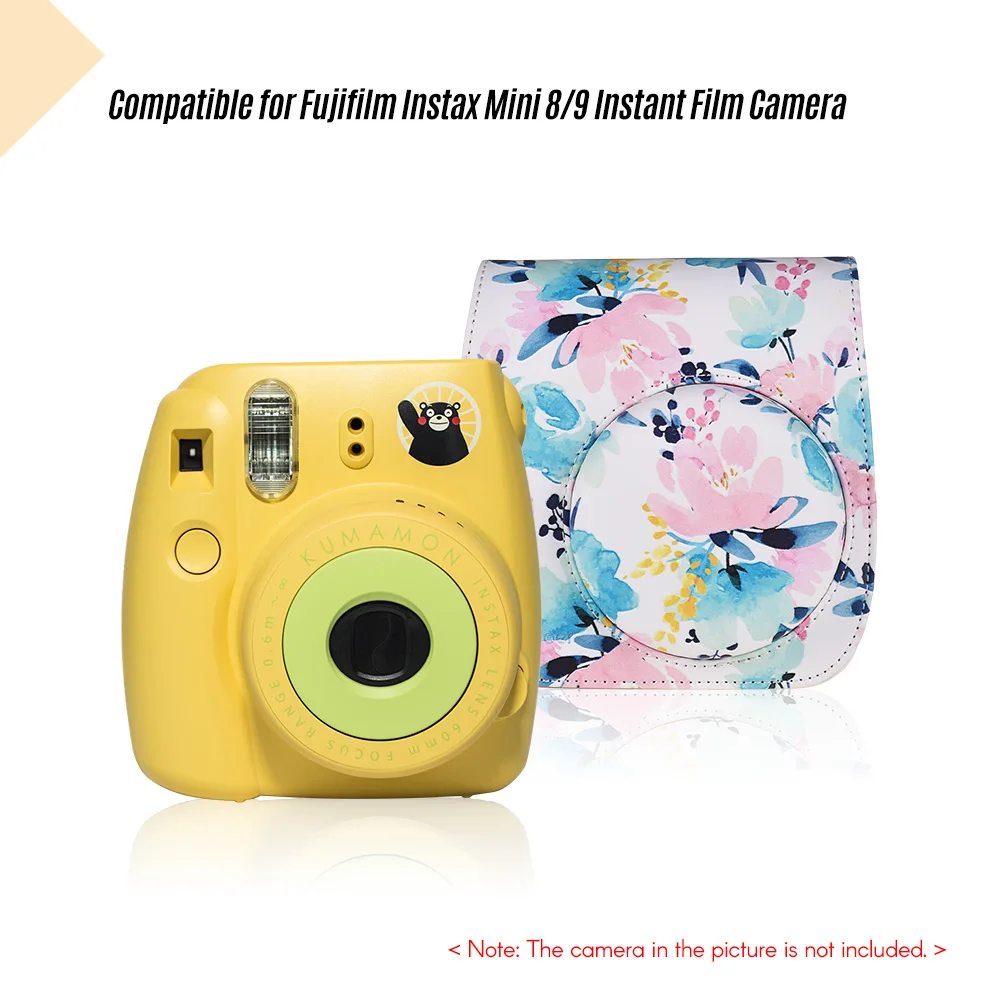 Andoer защитный чехол для камеры из искусственной кожи, сумка для Fujifilm Instax Mini 8 9, сумка для камеры мгновенной съемки с ремешком, карман для аксессуаров