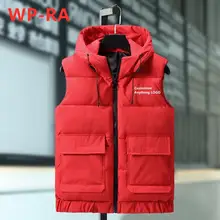 WP-RA, новинка, зимний жилет без рукавов, мужская куртка в стиле хип-хоп, пуховый жилет на заказ, студенческий стиль, модный утепленный жилет