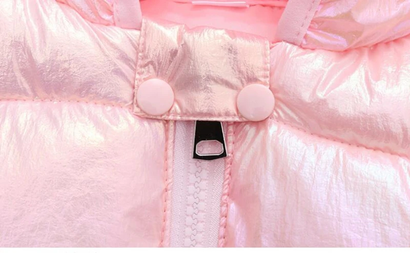 CROAL CHERIE Metallic Style Kids Jacket For Girls Boys Cotton Children Outerwear Coat Cute Bear Ear Baby Girls Boys Snowsuit  (19)