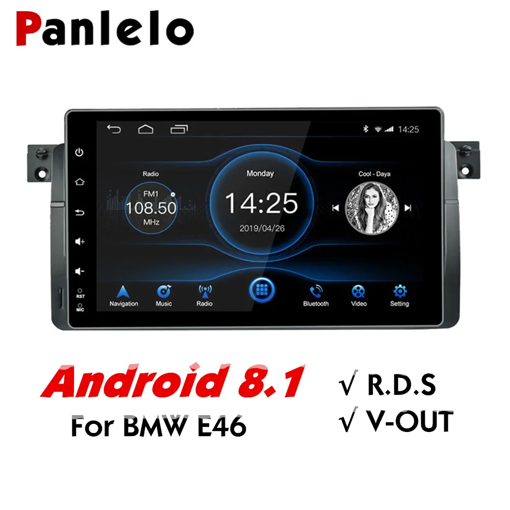 Panlelo для BMW E46 Android 9 GPS навигационная система 2 Din дюймов IPS экран четырехъядерный 3
