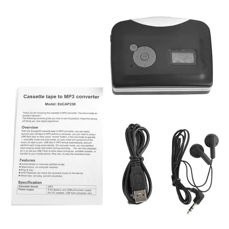 Старая Кассетная лента в MP3 конвертер проигрыватель Walkman в USB флэш-накопитель адаптер случайное прикрепленное программное обеспечение преобразования Smart