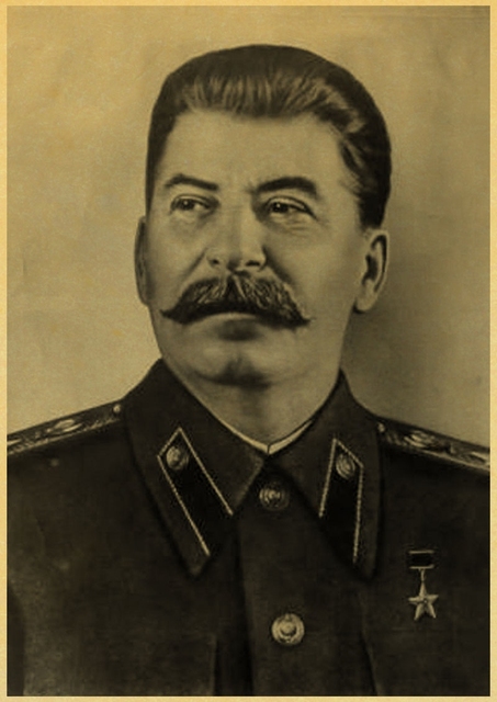 Lenin Joseph Stalin Portrait CCCP USSR Retro Kraft Paper Posters Art Painting for Home Wall Prints Sticker Decorative