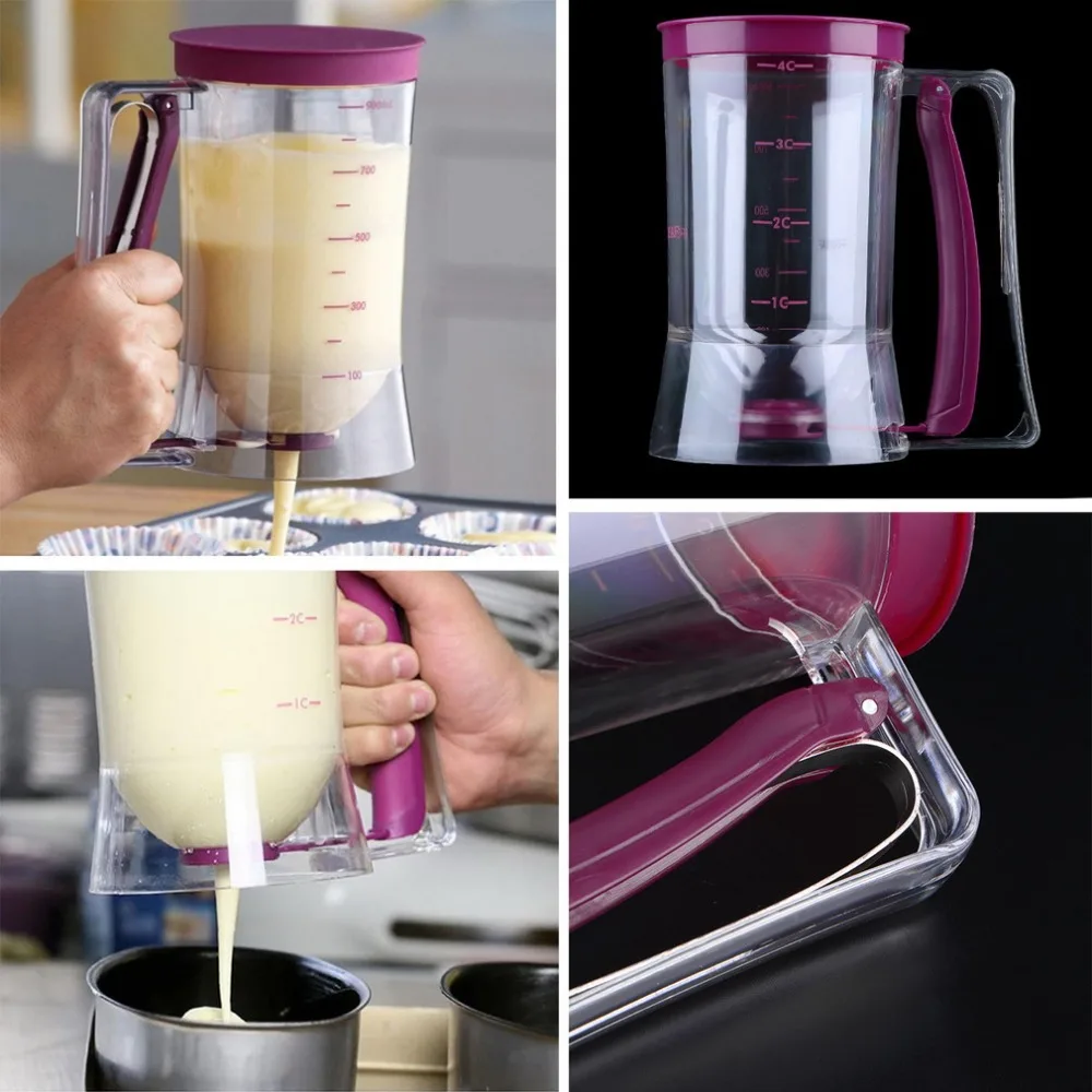 2017 New Arrival  Popular DIY Tool 900ml Cupcake Pancake Batter Dispenser Muffin Helper Mix Pastry Jug Baking