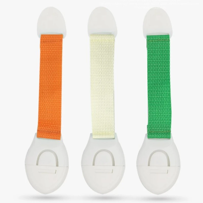 10 Pcs Child Safety Locks Soft Woven Straps Plastic Security Lock