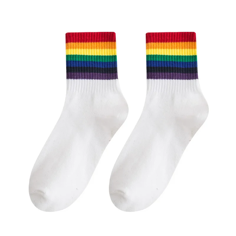  Calcetines Color Casual Arco Iris Y Los Hombres