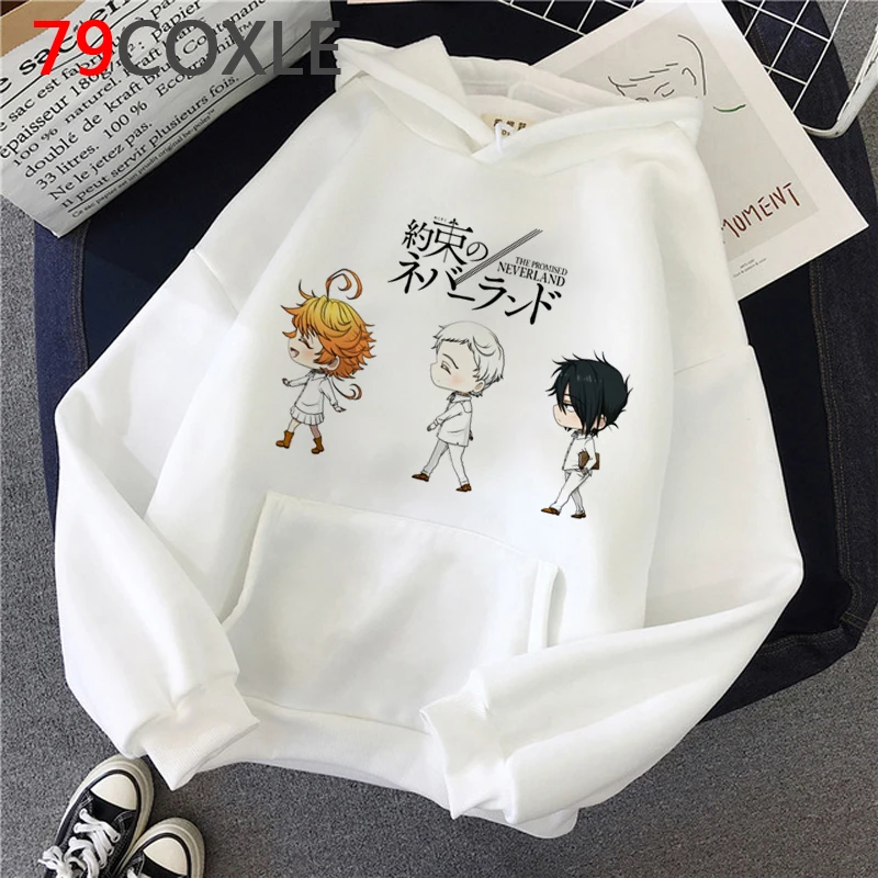 the Promised Neverland hoodies male graphic anime streetwear