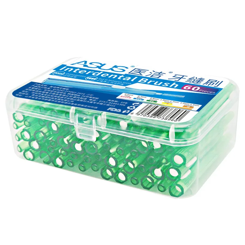 60 шт./упак. пуш ап межзубная щетка резинки для ухода за межзубным пространством
