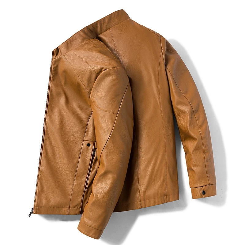 Новая осенне-зимняя мужская куртка из искусственной кожи брендовая модная мотоциклетная кожаная куртка мужская верхняя одежда Jaqueta De Couro Masculina