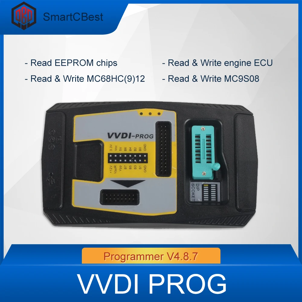 Оригинальный программатор Xhorse VVDI PROG V4.8.7 поддержка проверки данных на чипе
