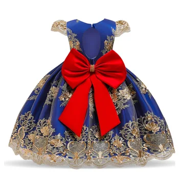 

retro girl dress with Bow for ceremony party birthday gift