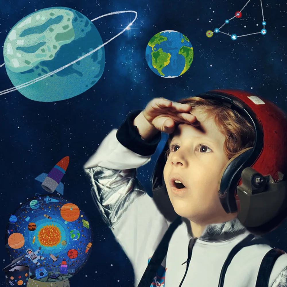 150 шт Spacewalk Развивающие головоломки игрушки пейзаж космические звезды развивающая головоломка, игрушка для детей рождественские подарки на день рождения