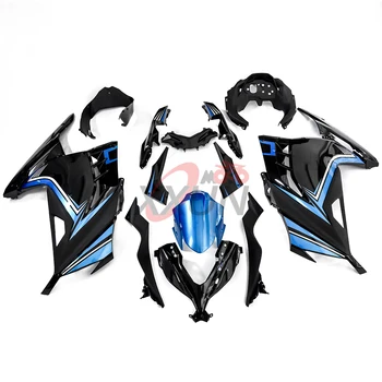

Ninja300 ABS Plastic Blue w/ Black Fairing Injection for 2013-2018 Kawasaki Ninja 300 EX300R EX-300R 2014 2015 2016 2017