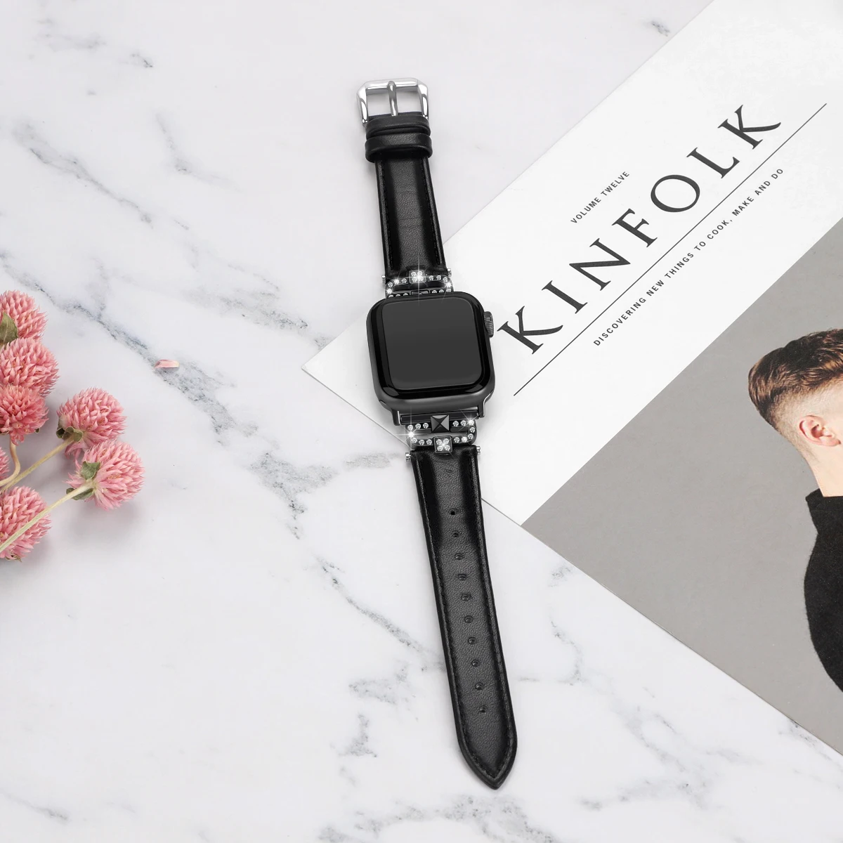 Кожаный сменный ремешок для Apple Watch 38 мм 42 мм 40 мм 44 мм Женский браслет для iWatch Band Series5 4 3 2 1