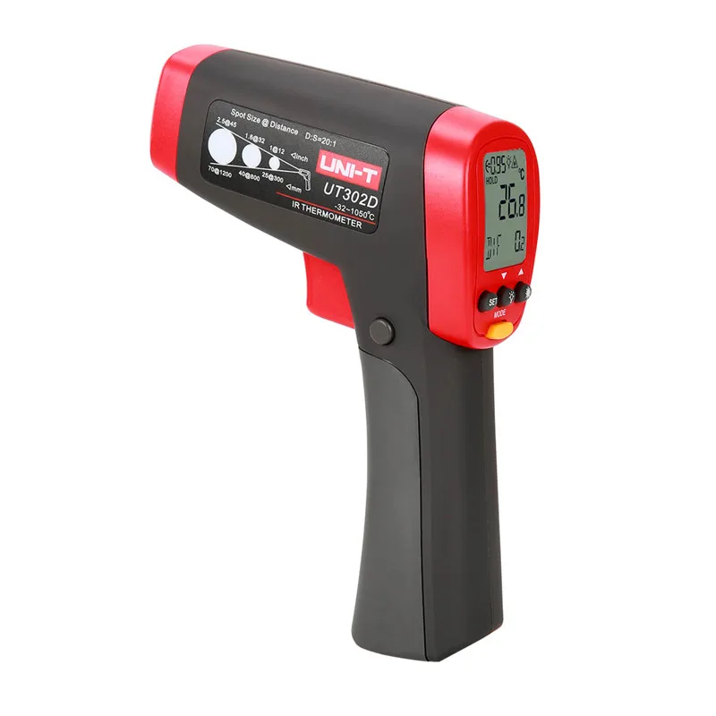 

UNI-T UT302D IR Thermometer Non-Contact Laser Gun -32~1050C Handheld Infrared Temperature tester Industrial Thermometers
