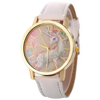 

Women's Watches Fashion Watches Children Cartoon Horse Kids Quartz Alloy Watches Leather Strap Watches
